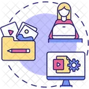 Content Management Virtual Icon