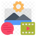 Content Management Data Management Text 아이콘