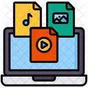 Content Management System Laptop File Icon