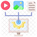 Content Management System Application System Icon