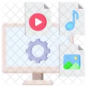 Content Management System Video Music Icon