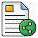 Content Sharing File Share Document Share Icon