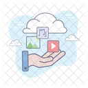 Content Sharing Icons Cloud Icon