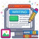 Online Writing Online Article Writing Content Writing Icon