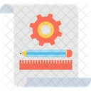 Content Writing Document Gear Icon
