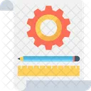 Document Gear Pencil Icon