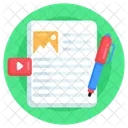 Document Content Writing Article Writing Icon