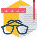Content Writing Invoice Spectacles Icon