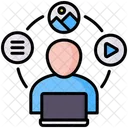 Conteudo Usuario Laptop Ícone
