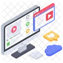 Contenu Video Web Streaming Video Production De Contenu Video Icône