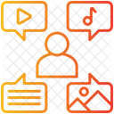 Conteudo Pessoas Multimidia Ícone