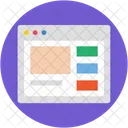 Web Conteudo Wireframe Ícone