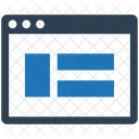 Blog Gerenciamento De Conteudo Interface Icon