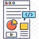 Conteudo Web Layout Web Design De Site Ícone