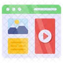 Conteúdo de vídeo na web  Ícone