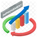 Continuous Improvement Growth Chart Business Analytics Icon