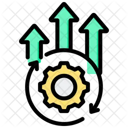 Continuous Improvement Icon - Download in Colored Outline Style