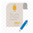 Contract Sign Paper Icon