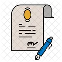 Contract Sign Paper Icon