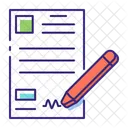 Contract Document Paper Icon