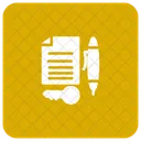 Contract Paper Key Icon