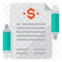 Contract Document Sign Icon