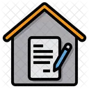 Contract Sign Working At Home Icon