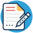 Contract Writing Signature Icon