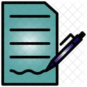 Contract Note Pen Icon
