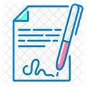 Contract Sheet Pen Icon