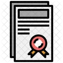 Contract Cretificate Writing Icon