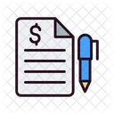 Contract Bill Invoice Icon
