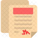 Contract Document  Icon