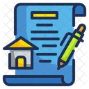 Contract House Home Contract Mortgage Property Icon