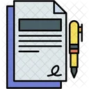 Contract Agreement Document Icon