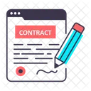 Contract Agreement Document Icon