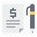 Loan Contract Sign Icon