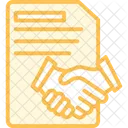 Contract Management Duotone Line Icon Icon