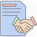 Contract Management Lineal Color Icon Icon