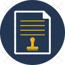 Contract Paper Stamp Paper Agreement Paper Icon