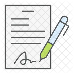 Contract Sign  Icon