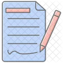 Contract Lineal Color Icon Icône