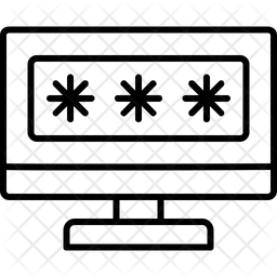 Contraseña de seguridad de la computadora  Icono