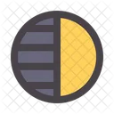 Contrast Half Circle Circle Icon