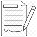 Contract Thinline Icon Icône