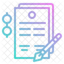 Contrat Document Ecrit Icône