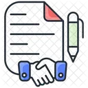Formulaire de contrat  Icône