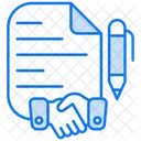 Formulaire de contrat  Icône