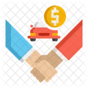 Contrato De Arrendamiento Cerrado Servicio De Automoviles Tablero De Garaje Icono