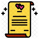 Contrato De Boda Amor Corazon Icono